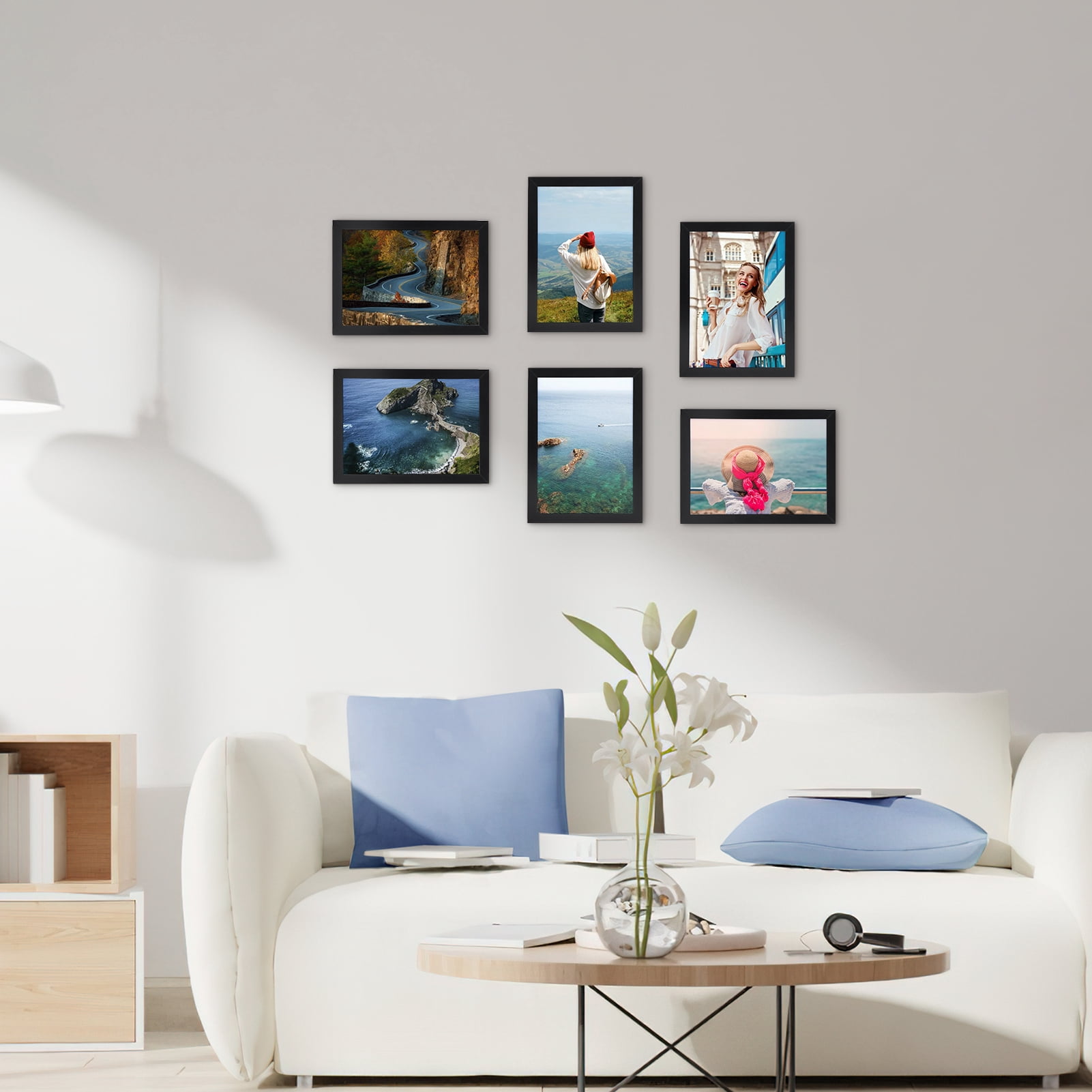 18 Pack 5x7 Picture Frames, Black 5 by 7 Photo Frame for Wall Mount or Tabletop Display