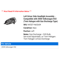 thumbnail image 2 of Left Driver Side Headlight Assembly - Compatible with 2008 Volkswagen R32 (Twin Halogen with Gas Discharge Type), 2 of 2