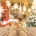 thumbnail image 4 of CATPAN Heart Shaped Hand Statue, Gold Home Decor Accents for Living Room Coffee Table TV Cabinet Bookshelf Office entryway Desktop Shelf Small Sculpture Home Decor., 4 of 7