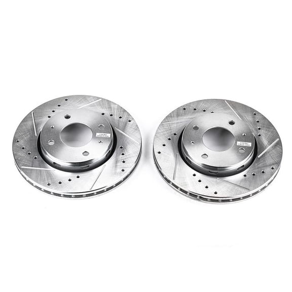 Power Stop EBR644XPR Evolution Drilled & Slotted Rotors -Front Fits 2004 Volvo S40