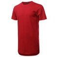 thumbnail image 1 of FashionOutfit Men's Solid Short Sleeves Basic Long-Line Side Slit T-Shirt, 1 of 1
