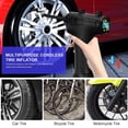 thumbnail image 4 of Cordless Tyre Inflator 12V 120W USB Rechargeable Air Compressor Handheld Electric Digital Tire Pump with LED Light and 2000mAh Battery for Car Motorcycle Bicycle, 4 of 11