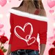 thumbnail image 1 of Xuyuer Valentine Shirt Women Love Heart Graphic Sloping Shoulder Suspender Shirt Funny Valentine's Day Gift Shirts Love Tops, 1 of 7
