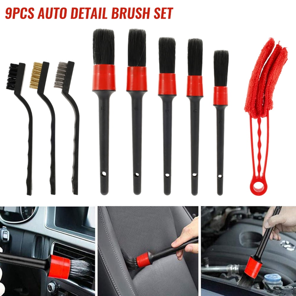 5X Cleaning Brush Cleaning Detailing Tools For Car Center Console Dashboard Trim 