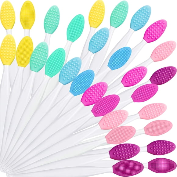 Brocha exfoliante de silicona para labios, 30 unidades, 6 colores