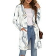thumbnail image 5 of Hearthz Oversized Cardigans for Women Open Front Long Sleeve Kimono Cardigans Women Summer Flower Fall Long Cardigan with Pockets, 5 of 9