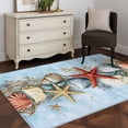 thumbnail image 4 of Starfish Shell Washable Area Rugs 2.7'x5', Summer Beach Low Pile Throw Living Room Rug Non-Slip Sturdy Edge Binding Carpet for Indoor Entryway Bedside Kitchen, 4 of 9