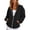Black, variant on Lightweight Ice Silk Hoodies for Women Zip Up Thin Hoodies Drawstring Loose Fit Jackets Casual Beach Cover Up