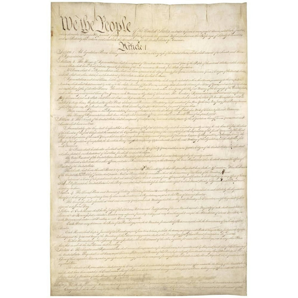 us constitution first page art poster print poster 13x19