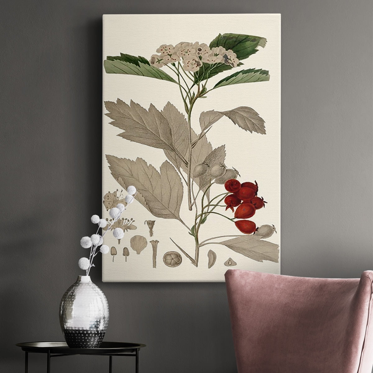 Leaves & Berries I Premium Gallery Wrapped Canvas - Ready to Hang