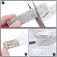 thumbnail image 4 of CUITING 5 Rolls Super Self Adhesive Art & Craft Tape with 2 mm Rhinestones Strips Sticker(Silver), 4 of 7