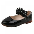 thumbnail image 2 of Girls Flower Single Princess Flat Shoes Leather Sandals, 2 of 3
