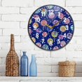 thumbnail image 3 of Yayeee Wall Clock Battery Operated 11.9" Silent Quartz Non-Ticking for Living Room Decor, Blue Colorful Candies, 3 of 8