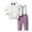 Light Purple, variant on enyan Boys Clothes Set Toddler Gentlemen Wedding Suit Long Sleeve Bowtie Formal Dress Shirts Suspenders Pants Outfits Set White,18-24 Months