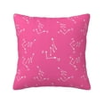 thumbnail image 1 of ZICANCN Pink Doodle Background Decorative Throw Pillow Covers, Bed Couch Sofa Decorative Knit Pillow Covers for Living Room Farmhouse 22"x22", 1 of 8