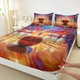 thumbnail image 3 of Feelyou Teens Bowling Sport Bed Sheets, Modern Ball Gaming King Sheets, 4pcs, 3 of 7