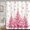 Pink, variant on Christmas Shower Curtain, Gray Winter Christmas Trees Grey White Snowflake Waterproof Fabric Bathroom Shower Curtain Set with 12 Hooks 72"X72"