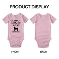thumbnail image 3 of Sorry I Can't I Have Plans With My Bichon Frise Love Pet Dog Funny Baby Bodysuit (Pink, 6-12 Months), 3 of 5