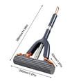thumbnail image 3 of Daiosportswear Premium Sponge Mop, Household Floor Cleaning Tool, Roller Type, Thickened & Foldable, Squeezing Water, Lazy Rubber Mop, Multi-Surface, Efficient Cleaning, 12 Inch, 3 of 7