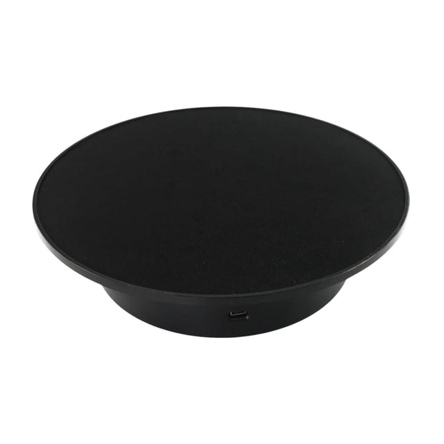 Soporte giratorio eléctrico para joyería, soporte giratorio, velocidades ajustables Ante negro