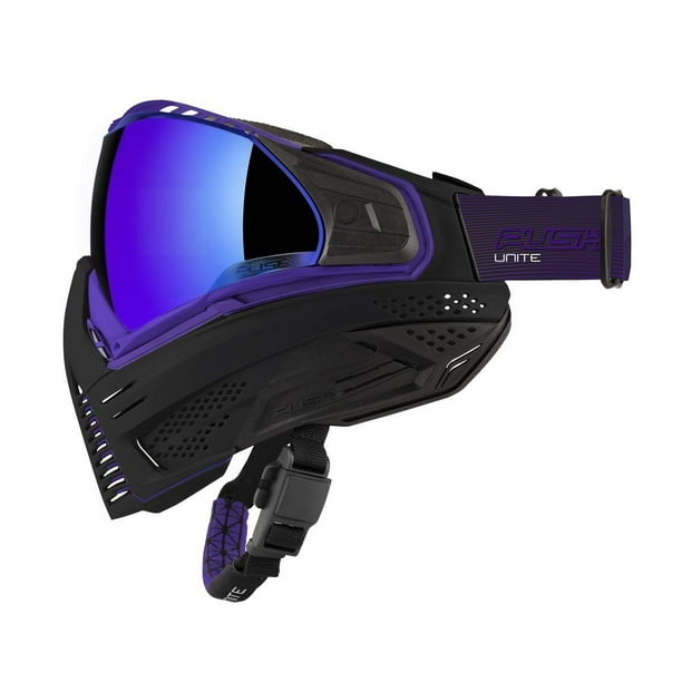 Push Unite Paintball Goggles MASK with Quad PANE Lens and CASE Purple ...
