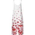 thumbnail image 6 of Women's Summer Jumpsuits Casual Loose Fit Solid Color Crew Neck Sleeveless Suspender Shorts Overalls with Pockets, 6 of 7