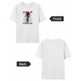 thumbnail image 6 of T Shirts for Women Short Sleeve Cotton Crewneck T-Shirt, LOVE IS FOREVER Red Rose Skeleton Hand Tee Tops Casual Basic T-Shirts, XS-5XL White XL, 6 of 7