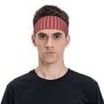 thumbnail image 2 of Daiia Stripes Red White printed Men's Performance Headband,Sports Headbands,Moisture Wicking Workout Headband, 2 of 9