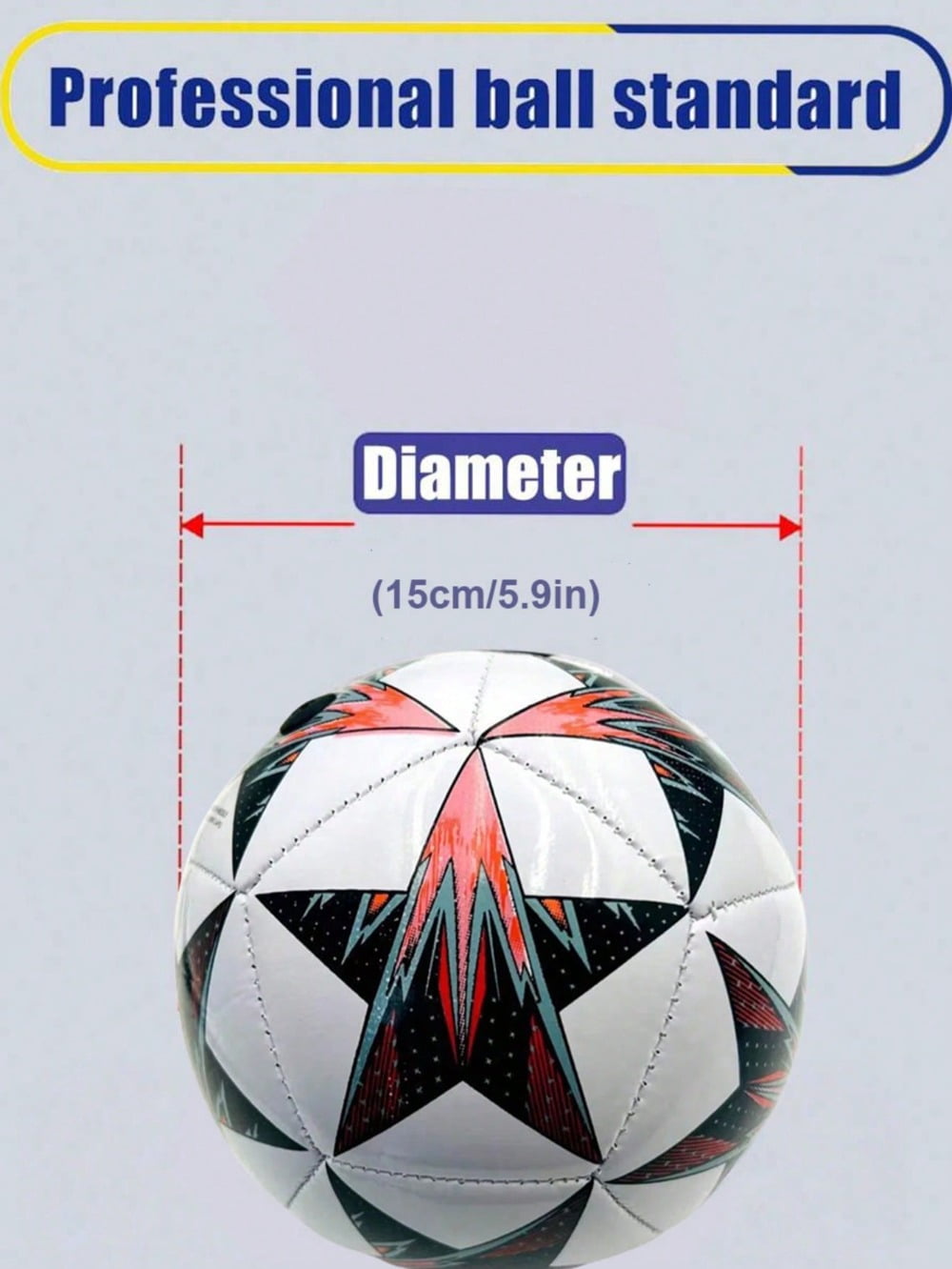 Size 2 Star Design Soccer Ball, White/Green, 1 Pack
