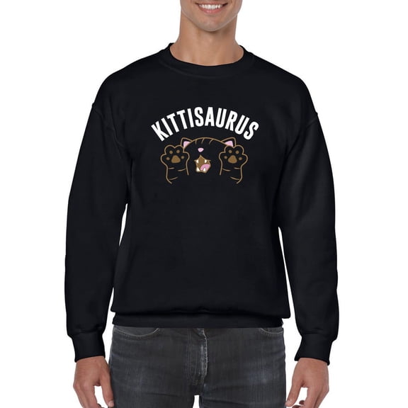 Kittysaurus Cute Design Sweatshirt Men -GoatDeals Designs, Male 3X-Large