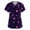 Purple, variant on Stichou Valentines Scrub Tops for Women Plus Size Love Heart Print Funny Short Sleeve Working Uniforms Soft V-Neck Casual Tops with Pockets Dark Purple 2XL