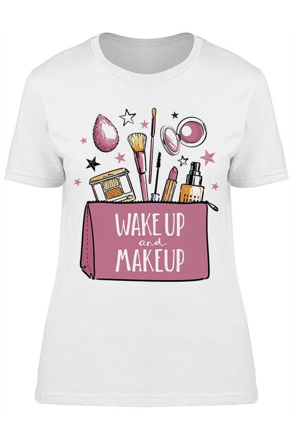 Wake Up And Make Up Beauty Kit T-Shirt Women -Image by Shutterstock, Female Small