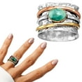 thumbnail image 1 of Fiudx Anillos para Hombre y Mujer Bañados En Turquesa Que Revelan Tu Personalidad, 1 of 3