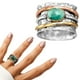 thumbnail image 1 of Anillos para mujer, regalos para mujer Anillos para hombre y mujer con baño de turquesa que revelan tu personalidad anillo de moda, 1 of 3