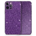 thumbnail image 5 of DesignSkinz Sparkling Purple Ultra Metallic Glitter Full-Body Skin Decal Wrap Cover for iPhone 15 Pro, 5 of 9