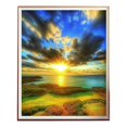 thumbnail image 1 of Luna Pintura Kits Adultos 5D Playa Arte Kits Principiantes DIY Ronda completa de perforación junto al mar Pintura con puntos Inicio Pared 15.75 X 11.81 Inch, 1 of 5