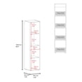 thumbnail image 4 of Home Linen Tall Cabinet with Single Door and One Mirror Engineered Wood White, 4 of 8