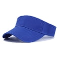 thumbnail image 4 of Sports Sun Visor Hats Athletic Cotton Adjustable Cap for Women and Men Royal Blue, 4 of 5