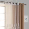 thumbnail image 4 of Aurora Home  Mix and Match Trellis Cut Out Curtains Wheat 84 84 Inches, 4 of 5