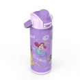 Zak Designs 20oz Princess Kids Straw Water Bottle, Stainless Steel