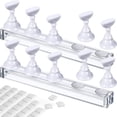 thumbnail image 1 of 2 juegos de soportes de práctica de acrílico para uñas, soportes magnéticos para puntas de uñas, soportes de exhibición de uñas para entrenamiento, soportes de cristal para uñas DIY, color blanco, 1 of 7