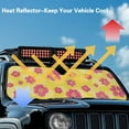 thumbnail image 3 of Uorisanigo Windshield Sunshade Pink Hibiscus Yellow Sun Visor for UV Rays & Heat Protection, Suitable for Rubicon Sahara TJ JK JKU 2 Door & 4 Door Auto Sun Heat Shield for Jeep Wrangler, 3 of 7