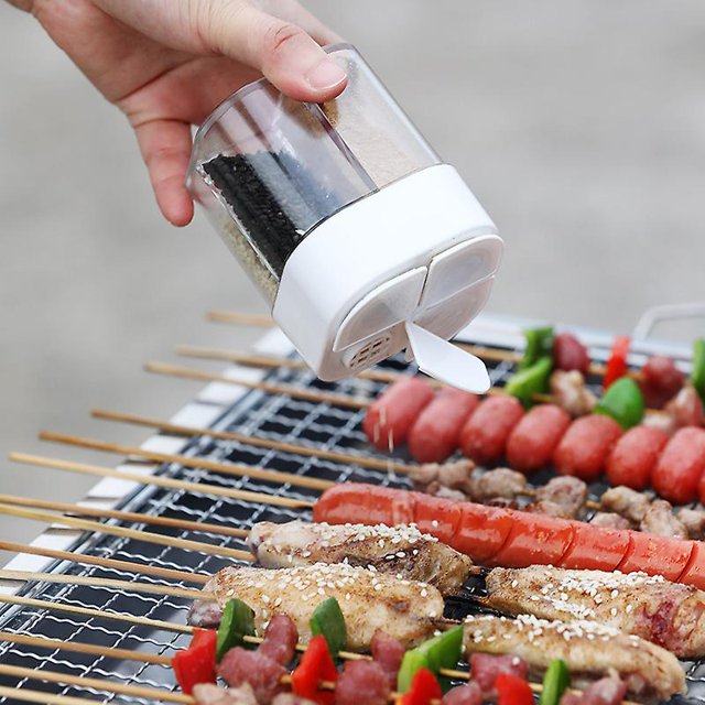 Tarro de condimento con tapa abatible 4 en 1, combinación de salero sellado, caja de almacenamiento de cocina para el hogar a prueba de humedad Banban LingWen 8390611047931