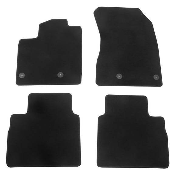 Ikon Motorsports Floor Mats Fits 2021-2026 Nissan Rogue, Car Custom Nylon Black Carpets Liner Guard Protector 1st 2nd Row Front Rear Protection Cover 4PCS