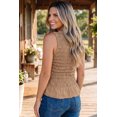 thumbnail image 6 of TinyCribz Smoke Gray Shirred Ruffle Hem Tank Top for Women – Slim Fit Sleeveless Summer Top, Viscose Blend S, 6 of 12
