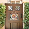 thumbnail image 5 of Welcome Door Sign Decoration 13.8" Rectangular Front Entrance Hanging Sign Outdoor Farmhouse Porch Peony and Leaf, 5 of 6