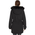 thumbnail image 4 of Women's Parka Coat Hooded Warm Parka Jacket Long Winter Coat with Fleece Lined (Black, Small), 4 of 8