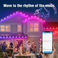 thumbnail image 5 of Outdoor Lights for House, Permanent Outdoor Lights, 50FT RGBIC Eaves Lights with App/Remote Control, IP67 Christmas Lights Outdoor Waterproof String Lights for Halloween Party House Roof Garden, 5 of 10