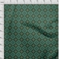 thumbnail image 4 of oneOone Viscose Chiffon Dark Teal Green Fabric Damask Fabric For Sewing Printed Craft Fabric By The Yard 42 Inch Wide, 4 of 5