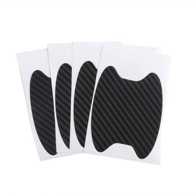 Adhesivo para manija de puerta de coche, fibra de carbono, resistente a los arañazos, protector de puerta de coche, resistente a la abrasión, protector universal para la mayoría de las manijas de coc